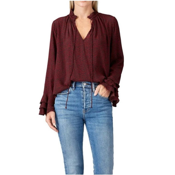 Cleobella Tops - Cleobella phoebe blouse Maroon size medium